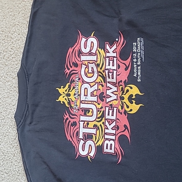 Sturgis Bike Week 2012 72nd Annual Tee Shirt Black XL Collectible Cotton - Picture 4 of 6